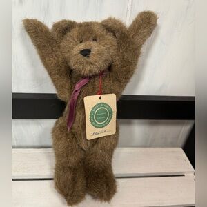 New Retro HANDMADE 10" Boyd's "Raleigh" Jointed Plush Brown Bear, 1-of-a-kind!